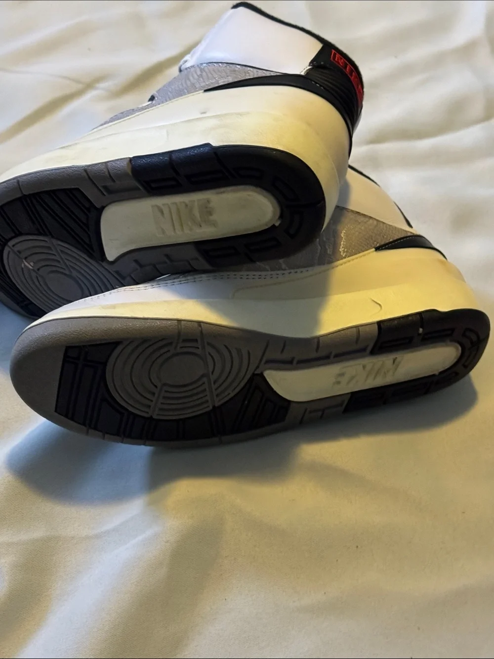 Jordan men White and Black Mid-Top Sneakers